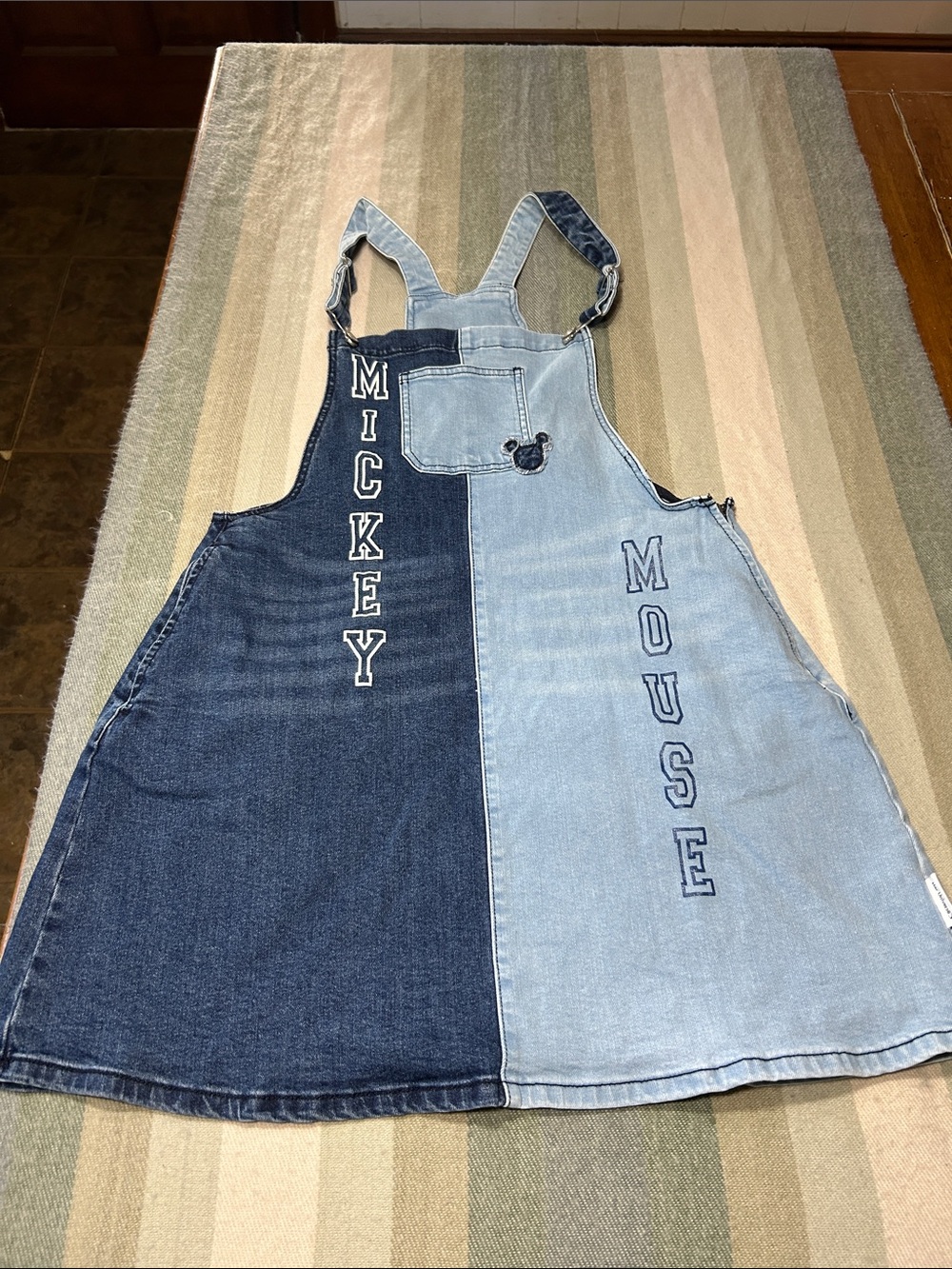 Her Universe Mickey Mouse Two-Tone Denim Overall Dress - Disney Parks large